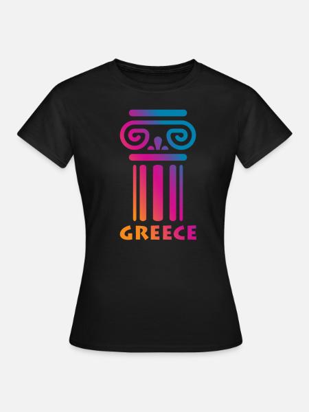 Greece Hellas - Frauen T-Shirt - Schwarz