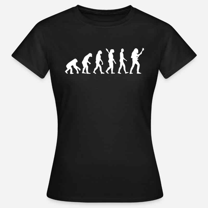 Guitare basse - Évolution de l’homme, Darwin - T-shirt Femme - noir