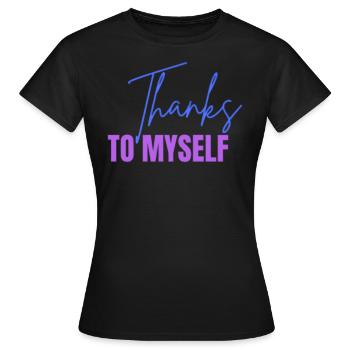 Quote - Women's T-Shirt - black - Front - AI Model Female 172 dark (172cm)