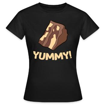 Gâteau marbré - Yummy! - T-shirt Femme - noir - Devant - AI Model Female 172 dark (172cm)