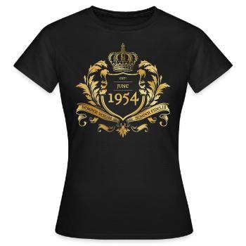 70ème anniversaire "Semper Verum - Créé 06/1954 - T-shirt Femme - noir - Devant - AI Model Female 172 dark (172cm)