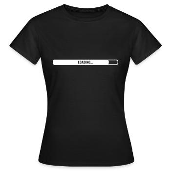 loading bar loading waiting empty - Women's T-Shirt - black - Front - AI Model Female 172 dark (172cm)