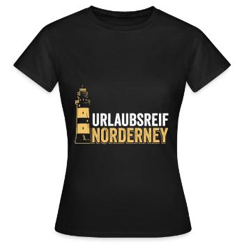 Urlaubsreif Norderney - Frauen T-Shirt - Schwarz - Vorne - AI Model Female 172 dark (172cm)