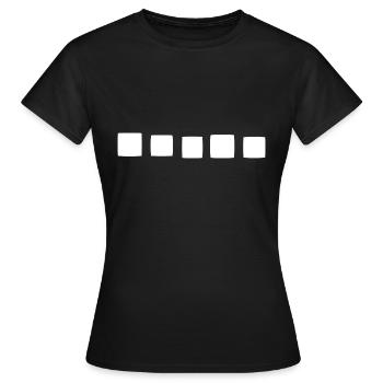 Square Square Icon Shapes - Women's T-Shirt - black - Front - AI Model Female 172 dark (172cm)