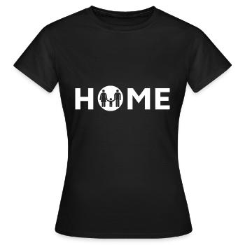 Famille, Maison, Maison - T-shirt Femme - noir - Devant - AI Model Female 172 dark (172cm)