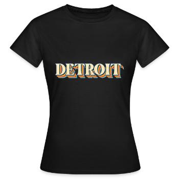 Detroit - T-shirt Femme - noir - Devant - AI Model Female 172 dark (172cm)