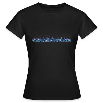 cristal de contour de ligne de plancher cristal - T-shirt Femme - noir - Devant - AI Model Female 172 dark (172cm)