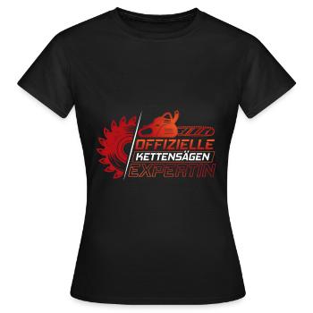 Kettensägen Expertin - Frauen T-Shirt - Schwarz - Vorne - AI Model Female 172 dark (172cm)