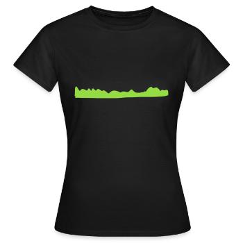 Grass Line Symbol Shape - Women's T-Shirt - black - Front - AI Model Female 172 dark (172cm)