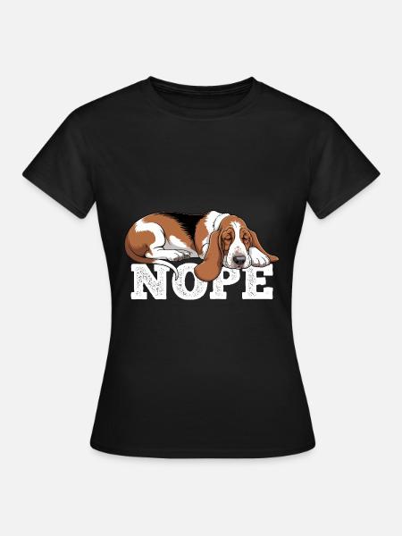 Basset Hound Nope - Frauen T-Shirt - Schwarz