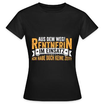 Rentnerin im Einsatz - Frauen T-Shirt - Schwarz - Vorne - AI Model Female 172 dark (172cm)