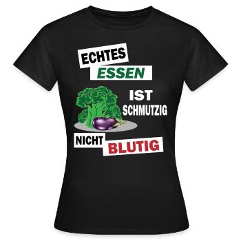 Veganer Vegan Tierschutz Tierrechte Soja Tofu - Frauen T-Shirt - Schwarz - Vorne - AI Model Female 172 dark (172cm)