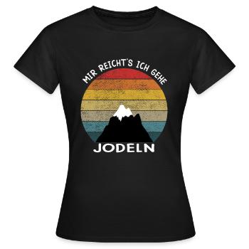 jodeln, alpen, geschenkidee, jodler, geschenk - Frauen T-Shirt - Schwarz - Vorne - AI Model Female 172 dark (172cm)