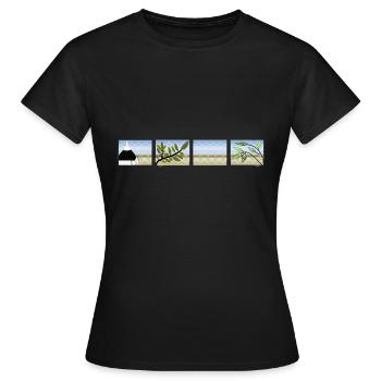 Apulia Spirit - T-shirt Femme - noir - Devant - AI Model Female 172 dark (172cm)