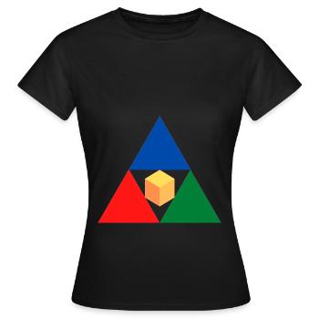 Geometrie - Frauen T-Shirt - Schwarz - Vorne - AI Model Female 172 dark (172cm)