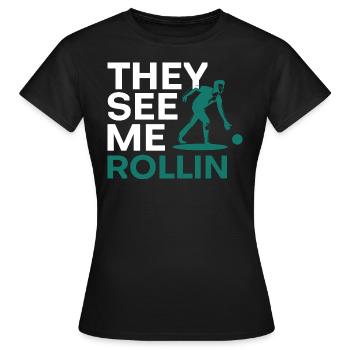 Boule Tee Shirt - Women's T-Shirt - black - Front - AI Model Female 172 dark (172cm)