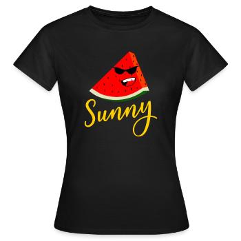 Melon ensoleillé - T-shirt Femme - noir - Devant - AI Model Female 172 dark (172cm)