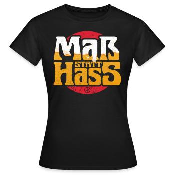 Maß statt Hass - Frauen T-Shirt - Schwarz - Vorne - AI Model Female 172 dark (172cm)