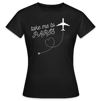 Take me to Paris - Frauen T-Shirt - Schwarz - Vorne - AI Model Female 172 dark (172cm)