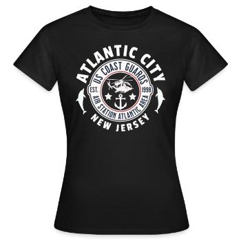 Atlantic city coast guards - Women's T-Shirt - black - Front - AI Model Female 172 dark (172cm)