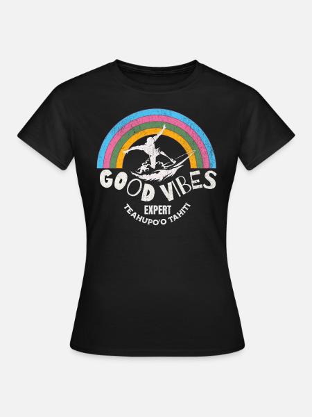 Surf Teahupoo Experte - Frauen T-Shirt - Schwarz