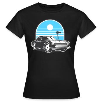 Voiture classique - T-shirt Femme - noir - Devant - AI Model Female 172 dark (172cm)