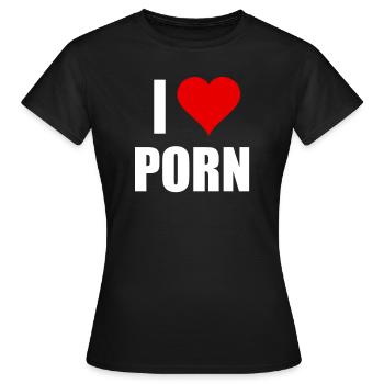 J'aime le porno, le sexe pervers - T-shirt Femme - noir - Devant - AI Model Female 172 dark (172cm)