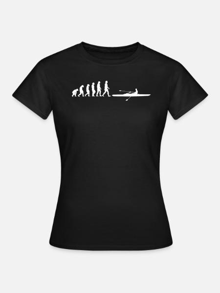 Aviron Évolution des rameurs - T-shirt Femme - noir