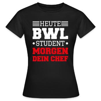 Studium Student Studenten BWL BWL Studium - Frauen T-Shirt - Schwarz - Vorne - AI Model Female 172 dark (172cm)
