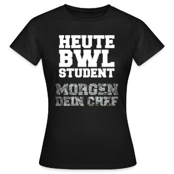 Student BWL Studenten Wirtschaft - Frauen T-Shirt - Schwarz - Vorne - AI Model Female 172 dark (172cm)