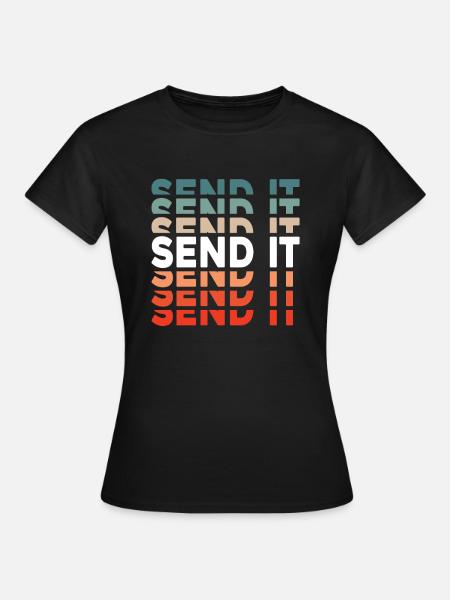 Retro Send It - Frauen T-Shirt - Schwarz