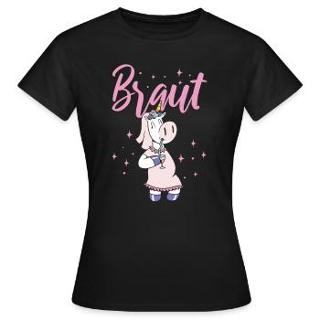 Braut Brautjungfer Bachelorette Party Polterabend - Frauen T-Shirt - Schwarz - Vorne - AI Model Female 172 dark (172cm)