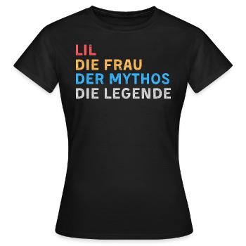 Lil Fau Mythos Legende - Frauen T-Shirt - Schwarz - Vorne - AI Model Female 172 dark (172cm)