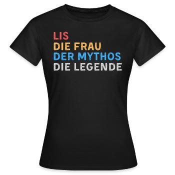 Lis Fau Mythos Legende - Frauen T-Shirt - Schwarz - Vorne - AI Model Female 172 dark (172cm)