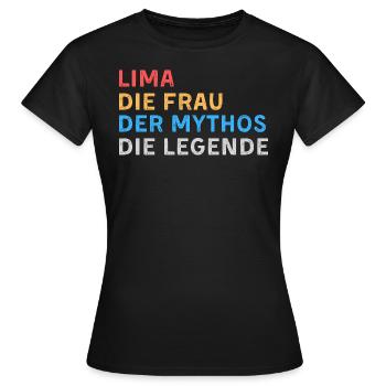 Lima Fau Mythos Legende - Frauen T-Shirt - Schwarz - Vorne - AI Model Female 172 dark (172cm)