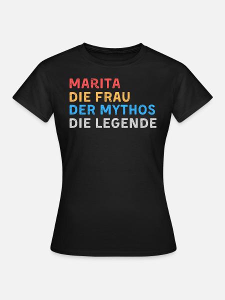 Marita Fau Mythos Legende - Frauen T-Shirt - Schwarz