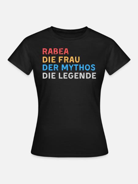 Rabea Fau Mythos Legende - Frauen T-Shirt - Schwarz