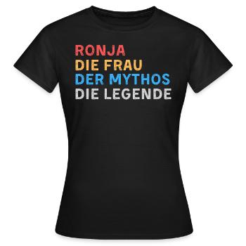 Ronja Fau Mythos Legende - Frauen T-Shirt - Schwarz - Vorne - AI Model Female 172 dark (172cm)