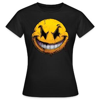 Freches Smile - Le Sourire fou - T-shirt Femme - noir - Devant - AI Model Female 172 dark (172cm)