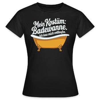 Mon Déguisement : Baignoire - T-shirt Femme - noir - Devant - AI Model Female 172 dark (172cm)