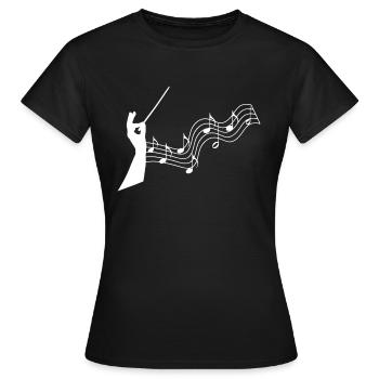 Tee shirt Chef d'orchestre cadeau Kapellmeister - T-shirt Femme - noir - Devant - AI Model Female 172 dark (172cm)
