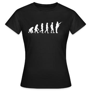 Tee shirt Chef d'orchestre Evolution Kapellmeister - T-shirt Femme - noir - Devant - AI Model Female 172 dark (172cm)