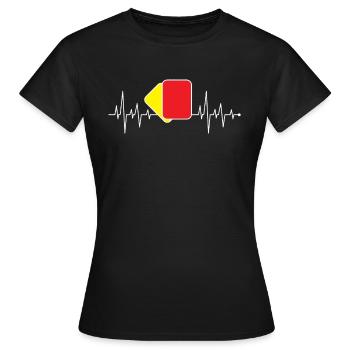 Fréquence cardiaque fréquence cardiaque arbitre - T-shirt Femme - noir - Devant - AI Model Female 172 dark (172cm)