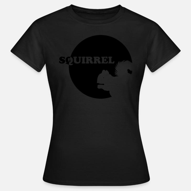 Squirrel Eichhörnchen - Frauen T-Shirt - Schwarz