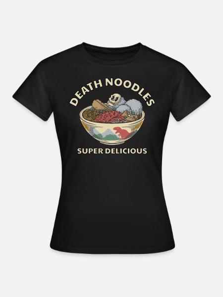 Nudeln des Todes Fleischbällchen - Frauen T-Shirt - Schwarz