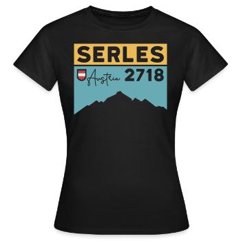 Serles Randonnée Innsbruck maître-autel du Tyrol - T-shirt Femme - noir - Devant - AI Model Female 172 dark (172cm)