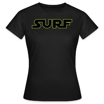 surf si fi - T-shirt Femme - noir - Devant - AI Model Female 172 dark (172cm)