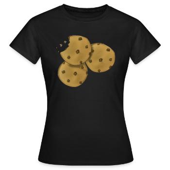 Biscuit cookies cookie cookie - Women's T-Shirt - black - Front - AI Model Female 172 dark (172cm)