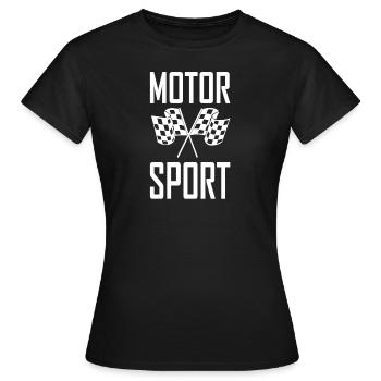 MOTORSPORT - Frauen T-Shirt - Schwarz - Vorne - AI Model Female 172 dark (172cm)