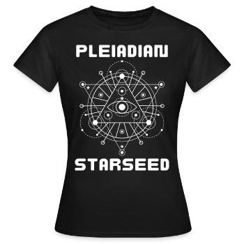 Pleiadian Starseed spirituellement idée cadeau - T-shirt Femme - noir - Devant - AI Model Female 172 dark (172cm)